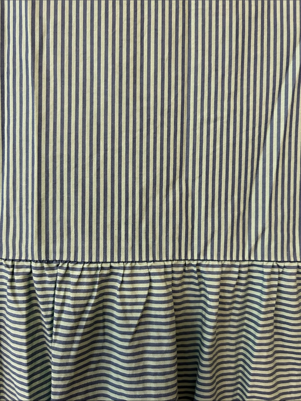 Nation LTD Dustin Romantic MIDI Green and Navy Striped Shirt Dress add Denim - Picture 9 of 9